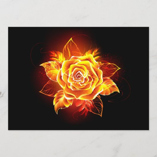 Roos voor bloei programmakaart (Voorkant)