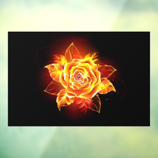 Roos voor bloei raamsticker (Vel 3)