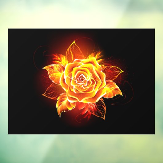 Roos voor bloei raamsticker (Vel 3)