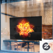 Roos voor bloei raamsticker (Cafe Raam)