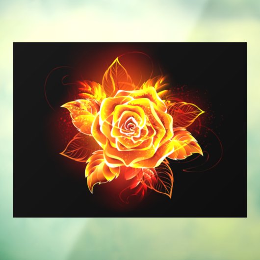 Roos voor bloei raamsticker (Vel 3)