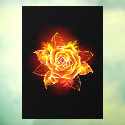 Roos voor bloei raamsticker (Vel 3)