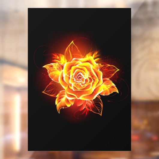 Roos voor bloei raamsticker (Vel 2)