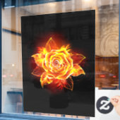 Roos voor bloei raamsticker (Cafe Raam)