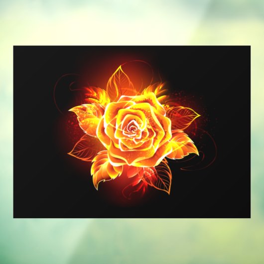 Roos voor bloei raamsticker (Vel 3)