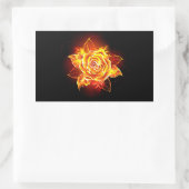 Roos voor bloei rechthoekige sticker (Tas)