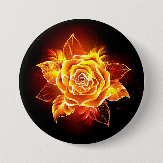 Roos voor bloei ronde button 7,6 cm (Voorkant)