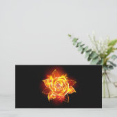 Roos voor bloei save the date (Staand voorkant)