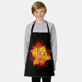 Roos voor bloei schort (Gedragen)