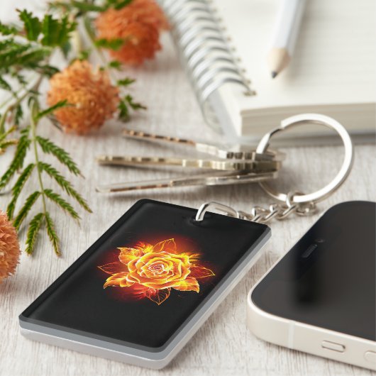 Roos voor bloei sleutelhanger (Voorkant Rechts)