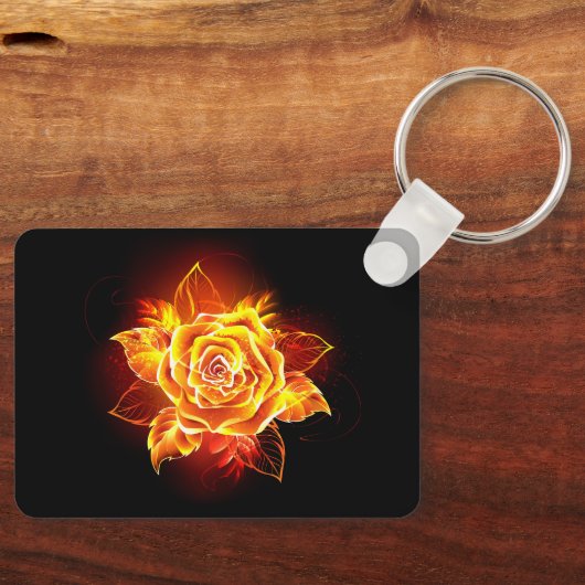 Roos voor bloei sleutelhanger (Voorkant)