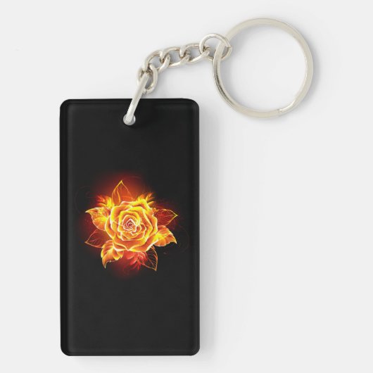 Roos voor bloei sleutelhanger (achterkant)