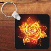 Roos voor bloei sleutelhanger (Voorkant)