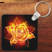 Roos voor bloei sleutelhanger (Achterkant)