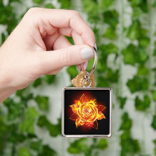 Roos voor bloei sleutelhanger (Hand)