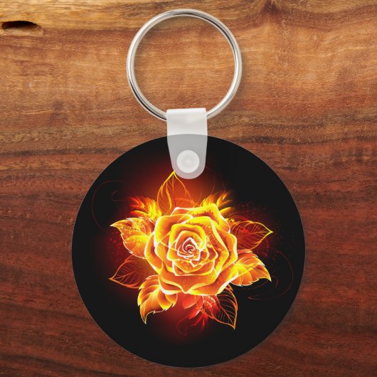 Roos voor bloei sleutelhanger (Voorkant)