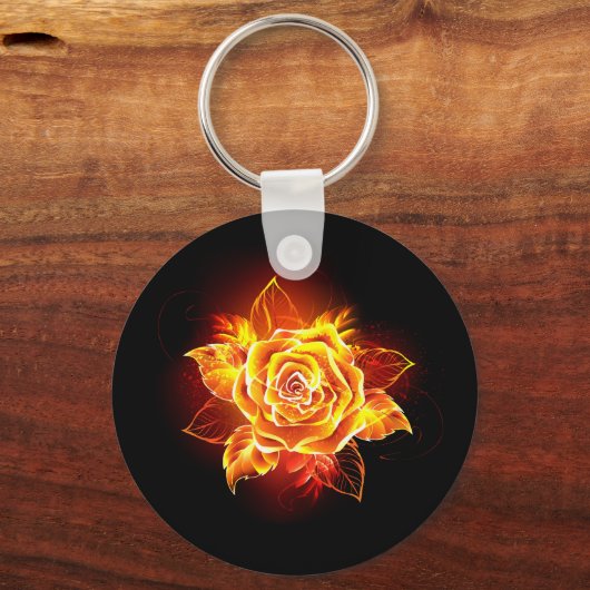Roos voor bloei sleutelhanger (Voorkant)
