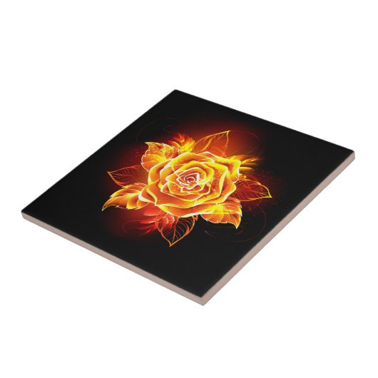 Roos voor bloei tegeltje (Zijkant)