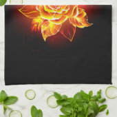 Roos voor bloei theedoek (Gevouwen)