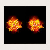 Roos voor bloei visitekaartje (Buitenkant ongevouwen)