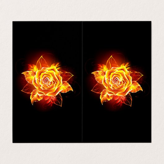 Roos voor bloei visitekaartje (Buitenkant ongevouwen)