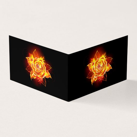 Roos voor bloei visitekaartje (Buitenkant)