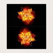 Roos voor bloei visitekaartje (Buitenkant ongevouwen)