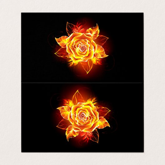 Roos voor bloei visitekaartje (Buitenkant ongevouwen)