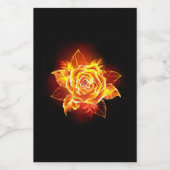 Roos voor bloei voedselcontainer etiket (Enkel label)