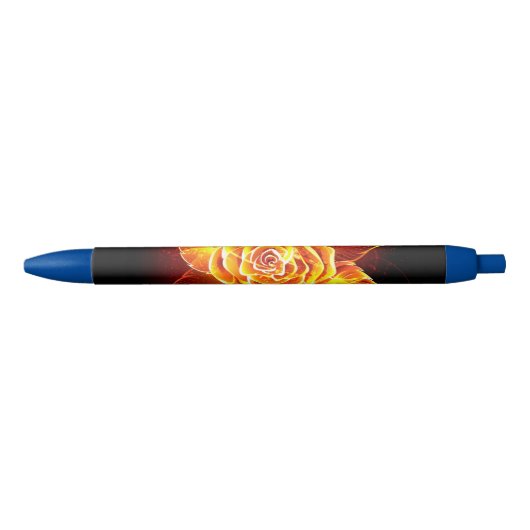 Roos voor bloei zwarte inkt pen (Voorkant)