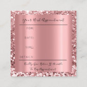 Roos voor bruiloft - evenementen - Gold Glitter Sp Afsprakenkaartje (Achterkant)