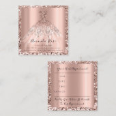 Roos voor bruiloft Planner roze benoemingskaart Afsprakenkaartje (Voorkant / Achterkant)