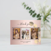 Roos voor budgetverjaardag Eucalyptus foto bedankt (Staand voorkant)