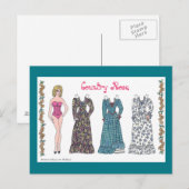 Roos voor Doll Post-kaart Briefkaart (Voorkant / Achterkant)
