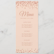 Roos voor het bindmenu Gold Faux Glitter Confetti 
