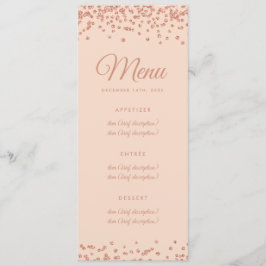 Roos voor het bindmenu Gold Faux Glitter Confetti  Menu
