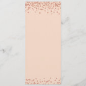 Roos voor het bindmenu Gold Faux Glitter Confetti  Menu (Achterkant)