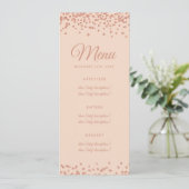 Roos voor het bindmenu Gold Faux Glitter Confetti  Menu (Staand voorkant)