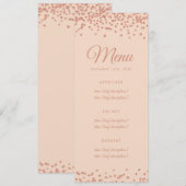 Roos voor het bindmenu Gold Faux Glitter Confetti  Menu (Voorkant / Achterkant)