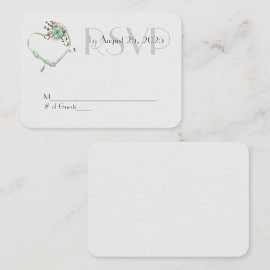 roos voor het groene huwelijk en linthart RSVP Informatiekaartje (Voorkant / Achterkant)