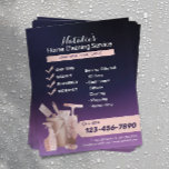 Roos voor het schoonmaken van het huis Gold en Paa Flyer<br><div class="desc">Home Cleaning Service Roos Gold & Paarse Housekeeping Flyers.</div>