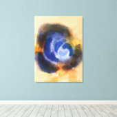 "ROOS VOOR HET VERRICHTEN" | Blauwe Waterverf vent Canvas Afdruk (Insitu (Houten vloer))