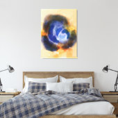 "ROOS VOOR HET VERRICHTEN" | Blauwe Waterverf vent Canvas Afdruk (Insitu (Slaapkamer))