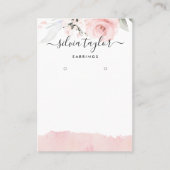 Roos voor kalligrafie Gold Floral Earring display  Visitekaartje (Voorkant)