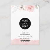 Roos voor kalligrafie Gold Floral Earring display  Visitekaartje (Achterkant)