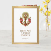 Roos voor katholieke priester Jubileum Ordination Kaart (Gele Bloem)