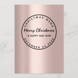 Roos voor Kerstmis-feestdag wintermenu Modern Menu