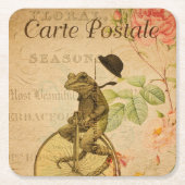 Roos voor kikkervisjes kartonnen onderzetters (Voorkant)