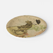 Roos voor kikkervisjes papieren bordje (Gekanteld)