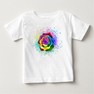 Roos voor kleurrijke regenboog